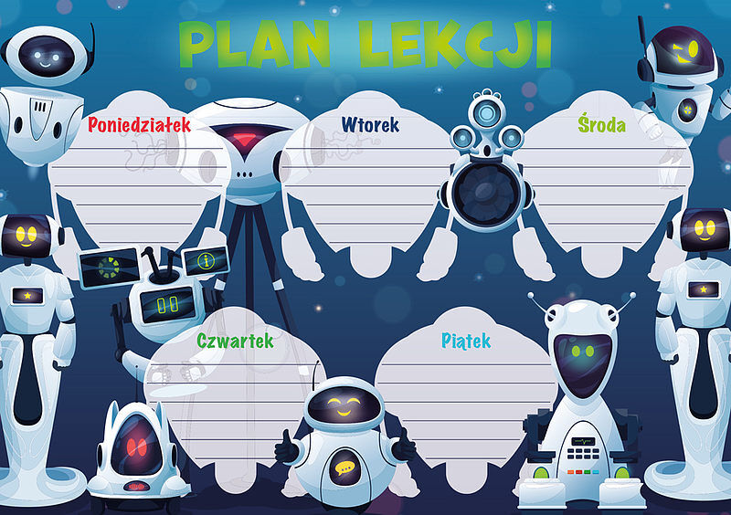 Plan lekcji a5 roboty