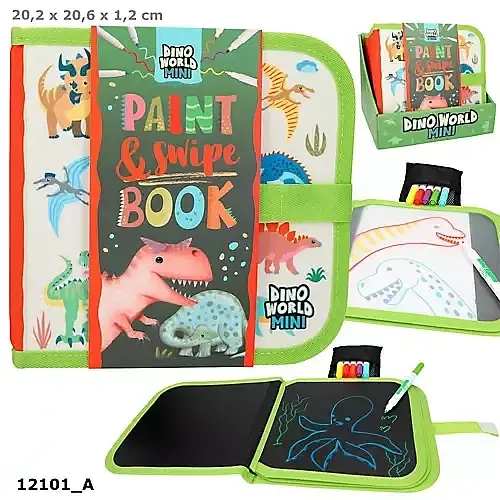 Kolorowanka znikopis dino world z flamastrami 12101a