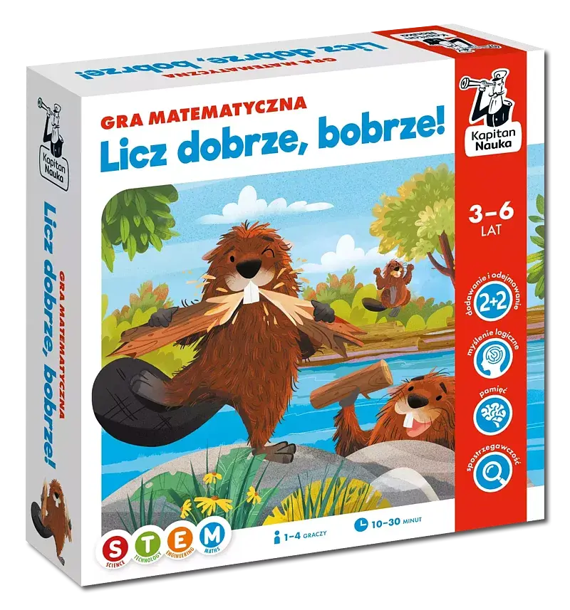 Licz dobrze, bobrze! Gra na matematyczna