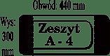 Okładka iks a-4 zeszytowa (50 sztuk w paczce)