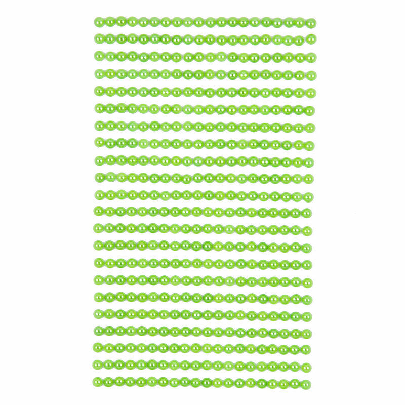 Perełki samoprzylepne green 4mm 440 szt