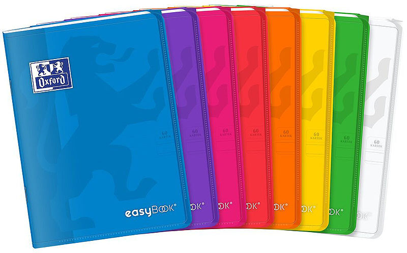 Zeszyt a5 60k linia oxford pp easybook mix pakiet 8 szt