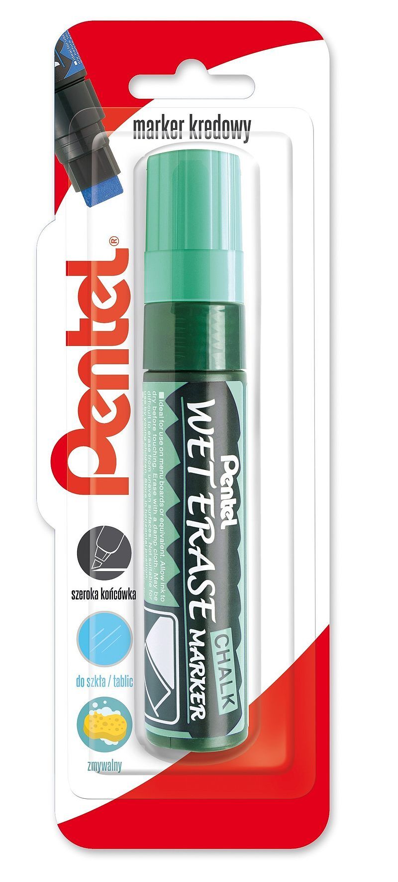 Marker kredowy gruby smw56 zielony 1 szt