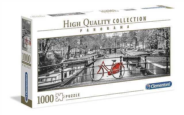 Puzzle 1000 panoramiczne hq rower w amsterdamie 39440