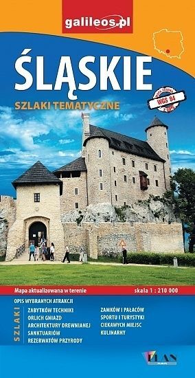 Śląskie szlaki tematyczne. Mapa w skali 1:210 000