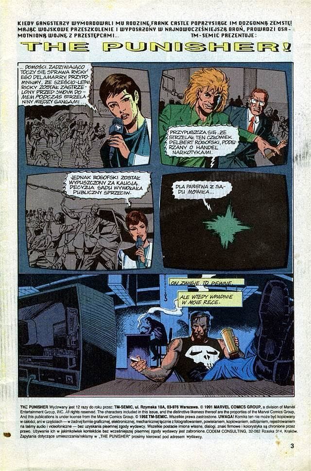 Punisher - 21 - (3/1992) Ostatni kurs / Cold cache
