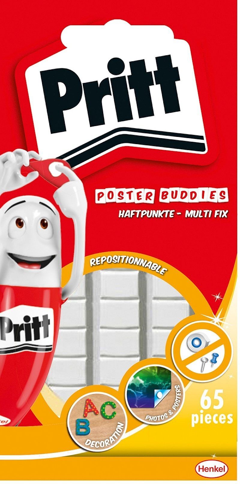 Masa mocująca biała 35g pritt on&off 65 sztuk