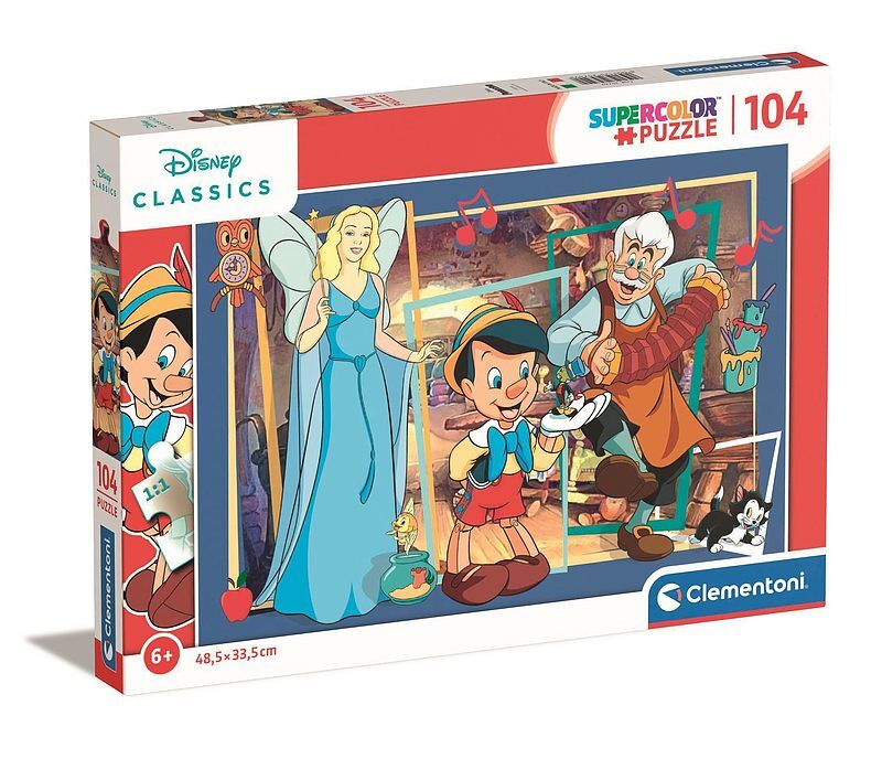 Puzzle 104 super kolor disney classics pinocchio 25749