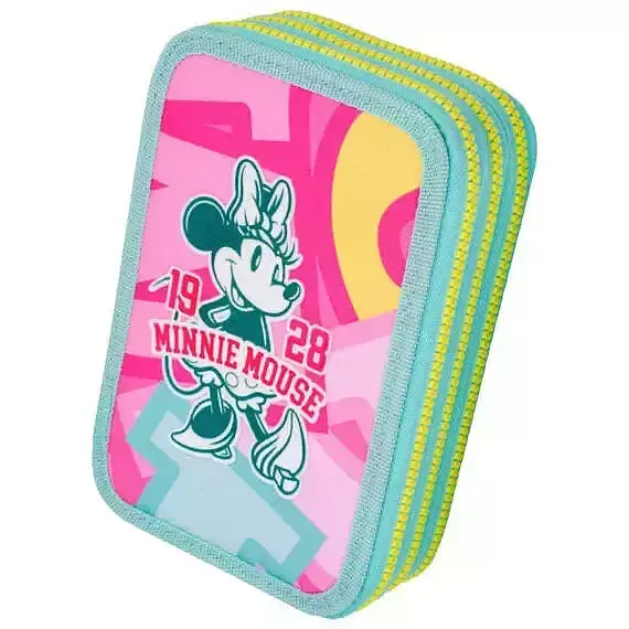 Piórnik 3-komorowy z wyposażeniem coolpack disney core jumper 3  minnie