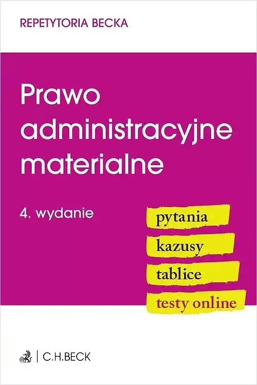Prawo administracyjne materialne. Pytania. Kazusy. Tablice. Testy online