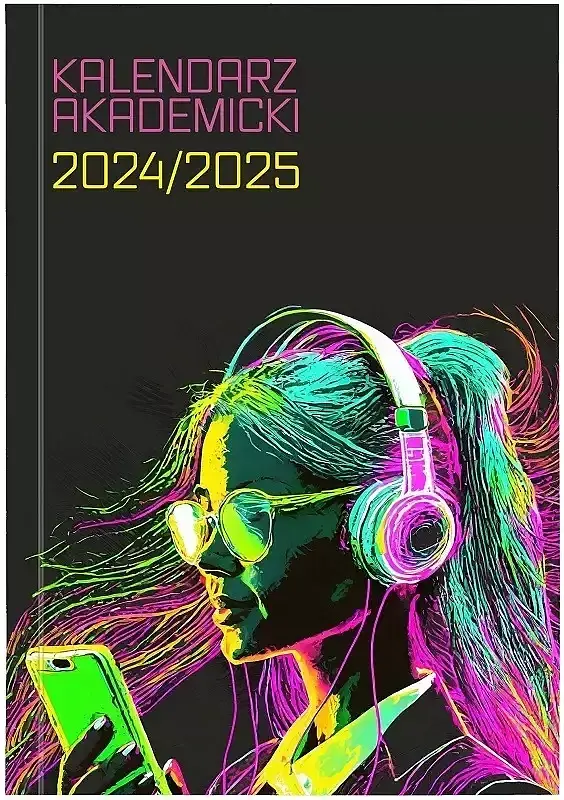 Kalendarz 2024/2025 akademicki a5 bezbarwny dziewczyna