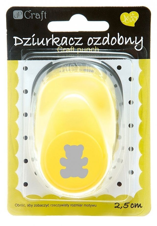 Dziurkacz ozdobny miś 2,5cm mix