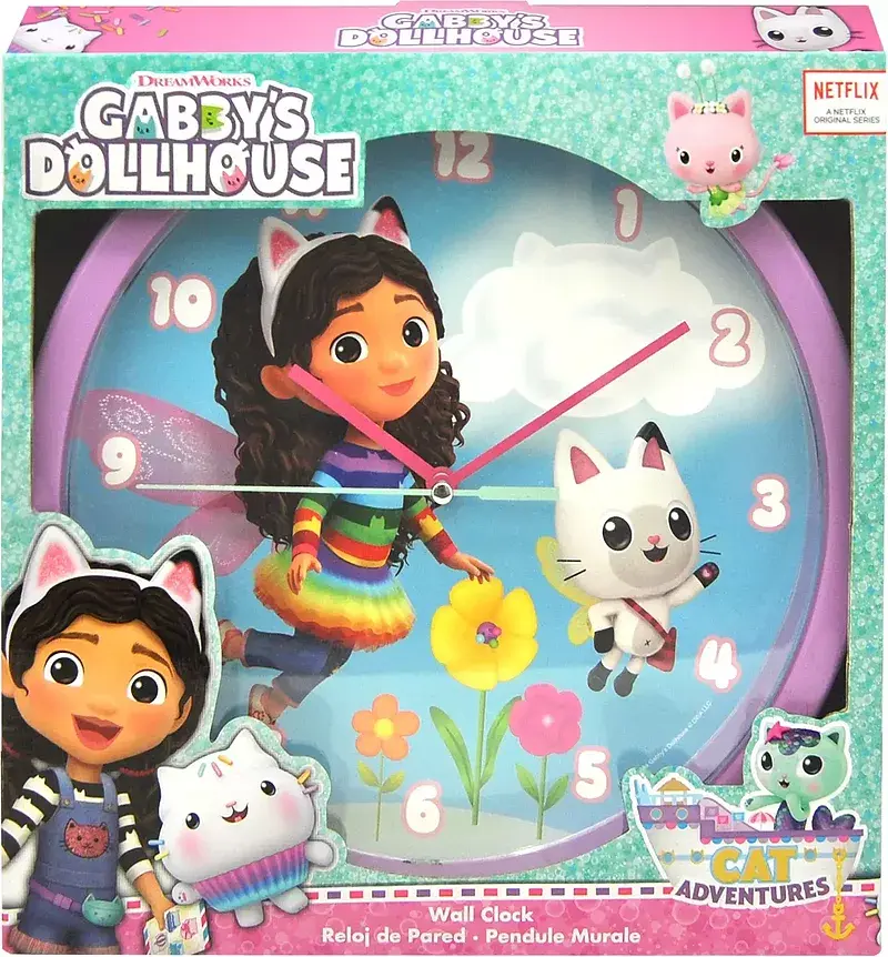 Zegar ścienny 25cm gabby's dollhouse gd00021