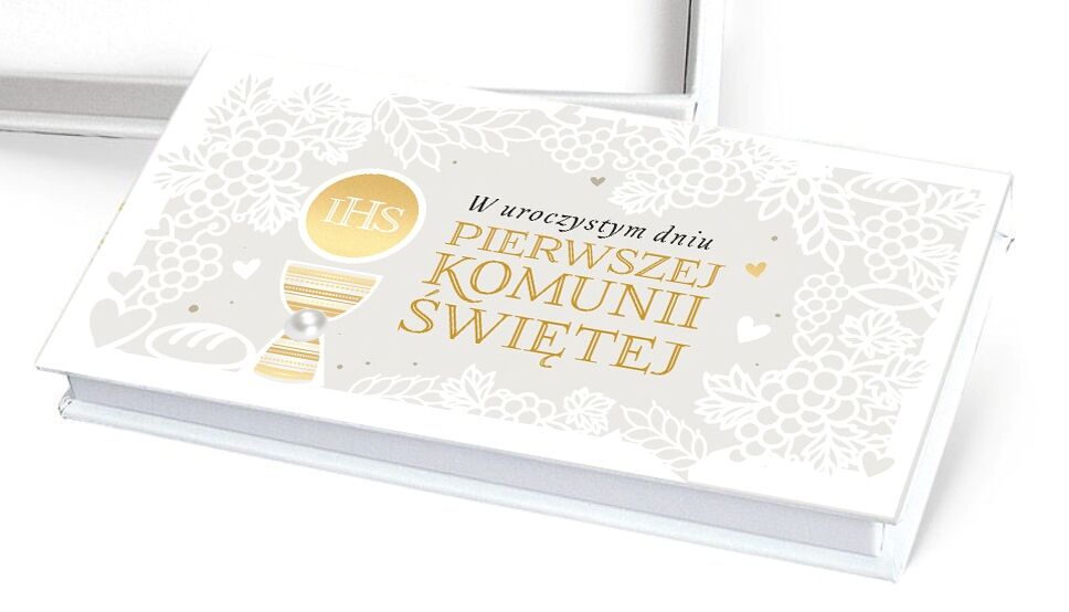 Pudełko ozdobne na banknoty Komunia MB-010