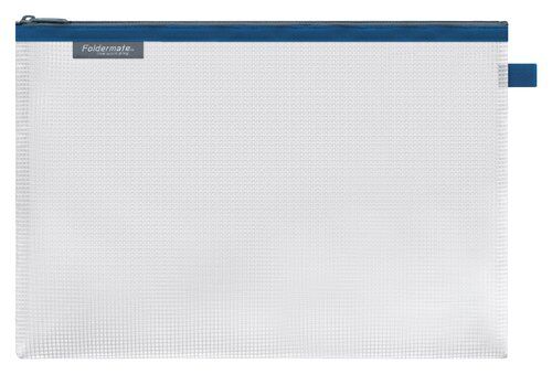 Torebka na zamek  Mesh EVA, 35cm x 24cm NIEBIESKA