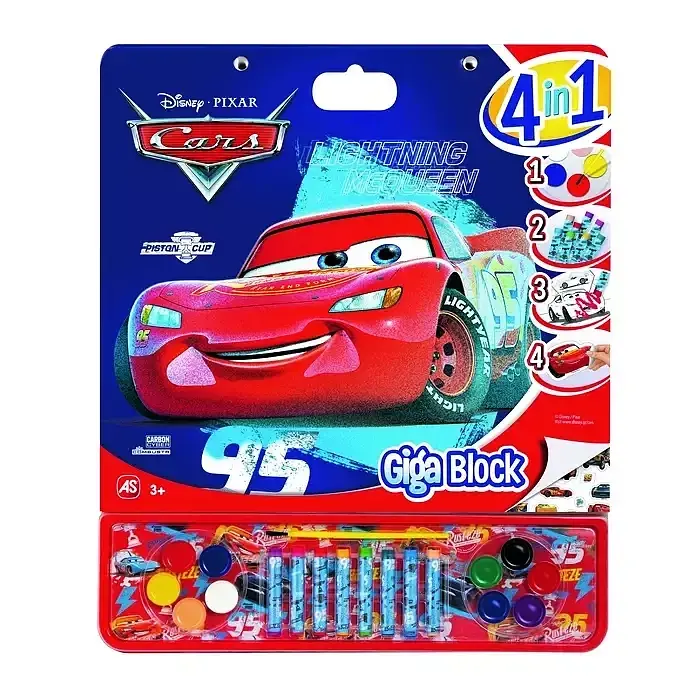 Zestaw artystyczny giga blok 4w1 cars