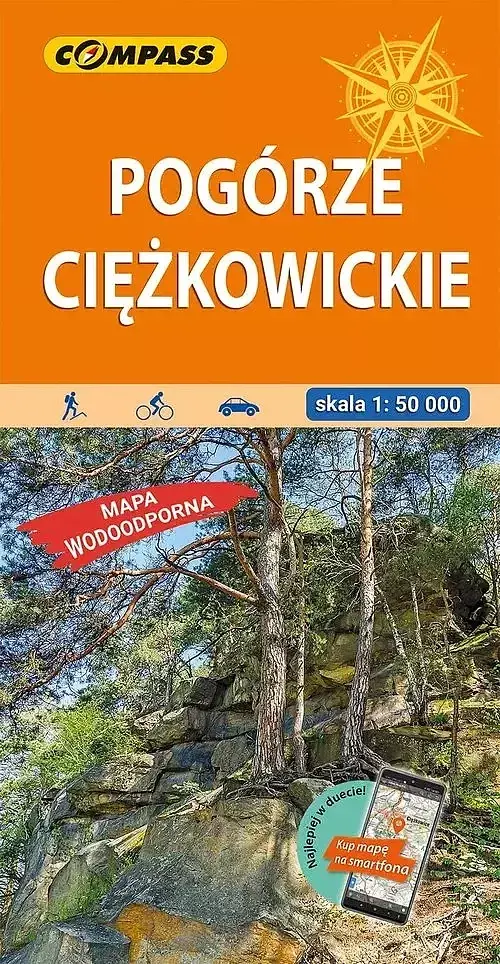 Pogórze Ciężkowickie. Mapa w skali 1:50 000