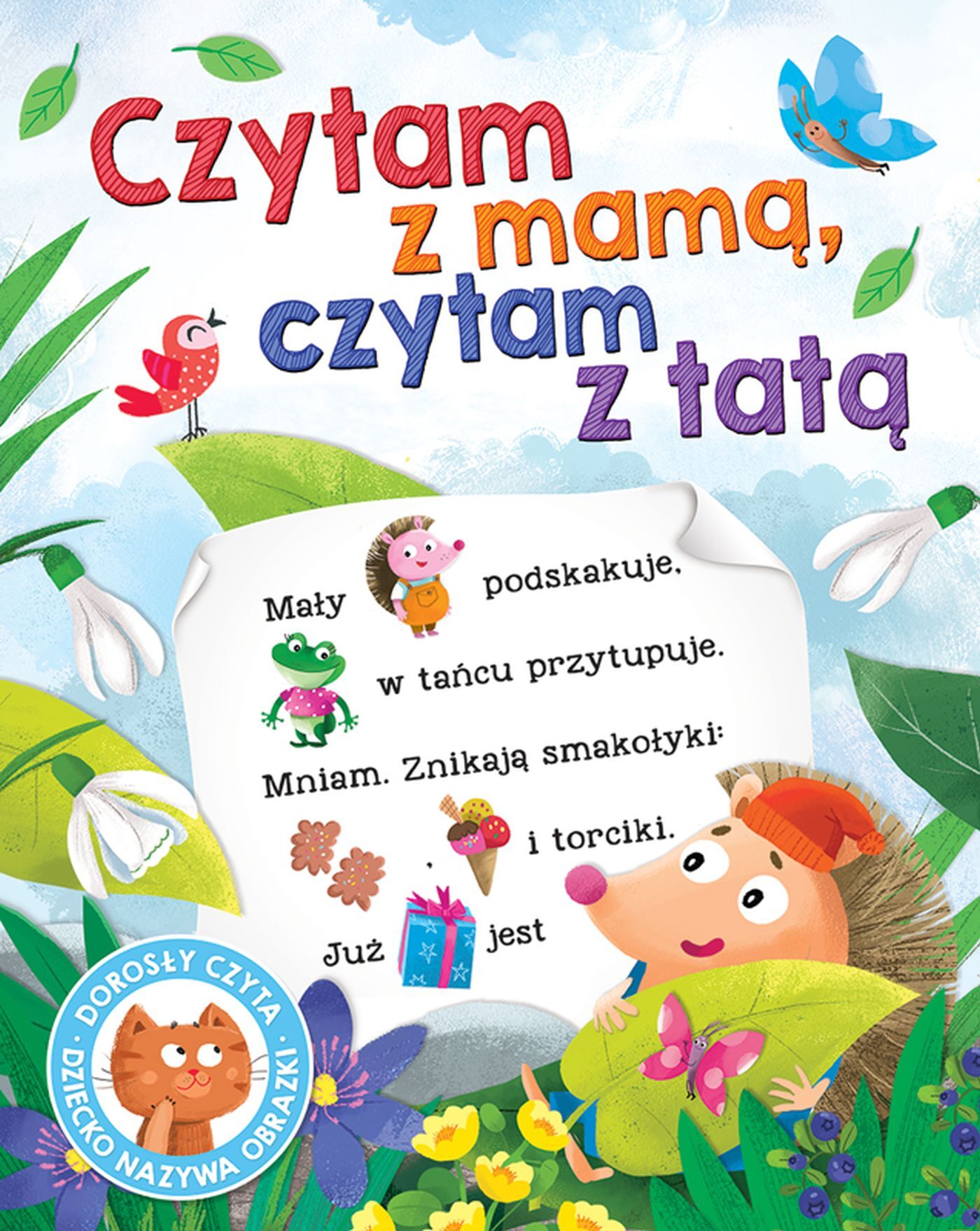 Czytam z mamą, czytam z tatą. Dorosły czyta, dziecko nazywa obrazki. Oprawa miękka