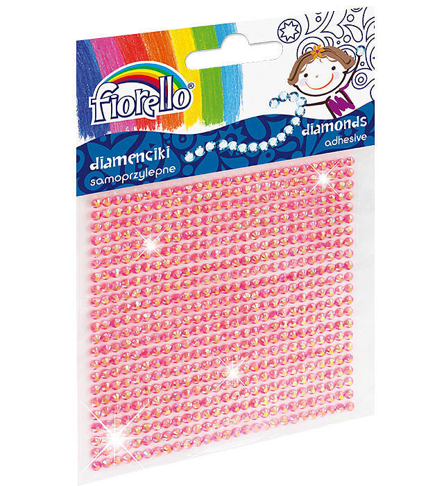 Diamenciki samoprzylepne różowe małe fiorello gr-ds04