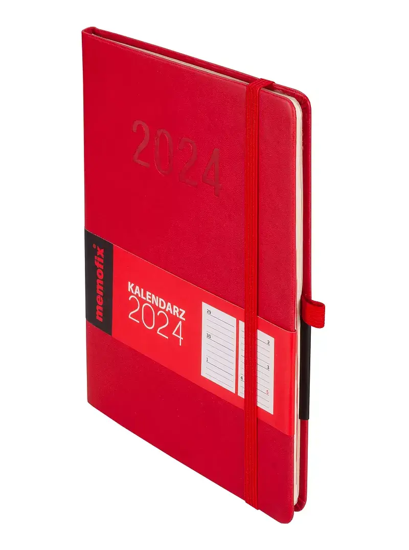 Kalendarz 2024 memo a5 tdw czerwony