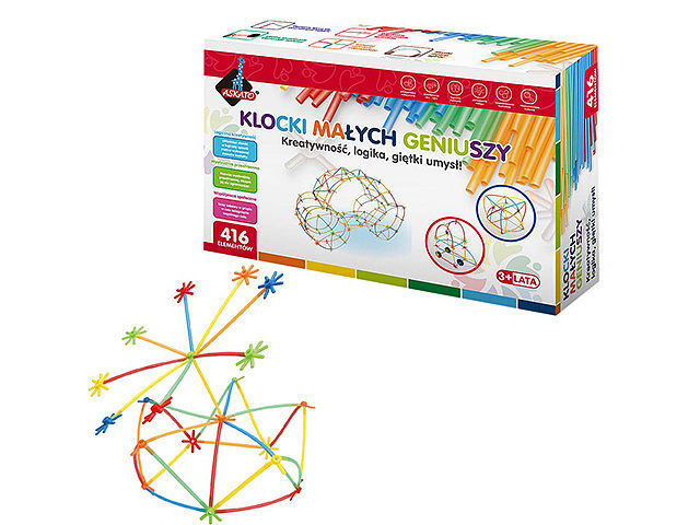 Klocki małych geniuszy małe słomki 416 elementów