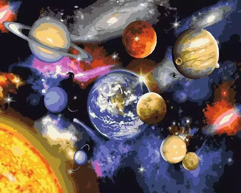 Malowanie po numerach parada planet