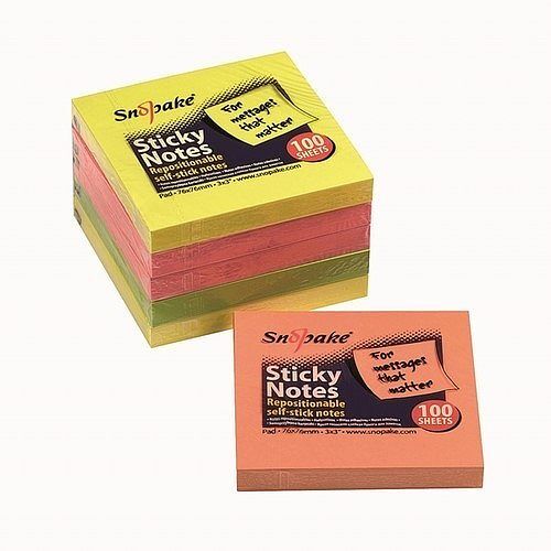 Karteczki samoprzylepne 76x76 neon 100s