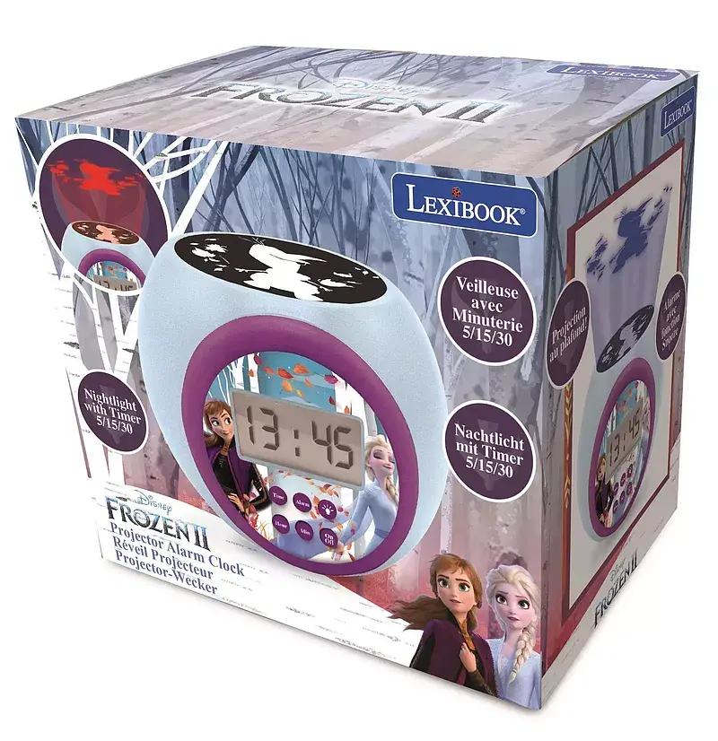 Budzik cyfrowy frozen z projektorem i timerem rl977fz