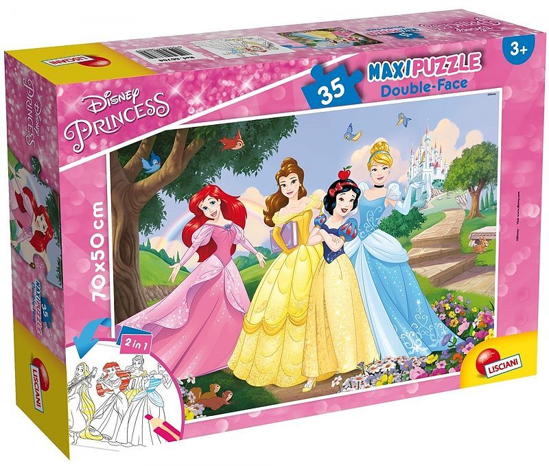 Puzzle dwustronne maxi Księżniczki 35