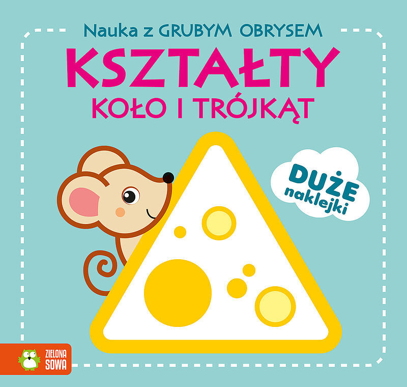 Nauka z grubym obrysem. Kształty. Koło i trójkąt