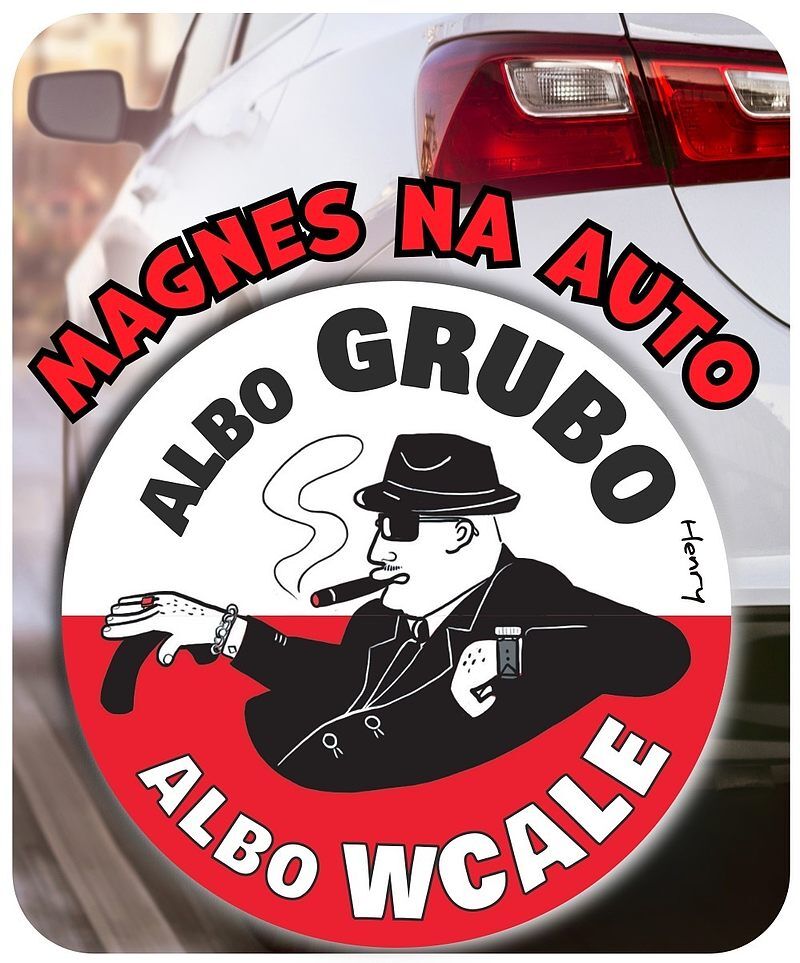 Magnes na auto grubo