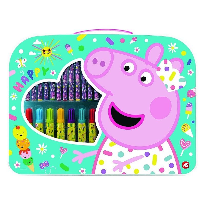 Zestaw artystyczny w walizce peppa