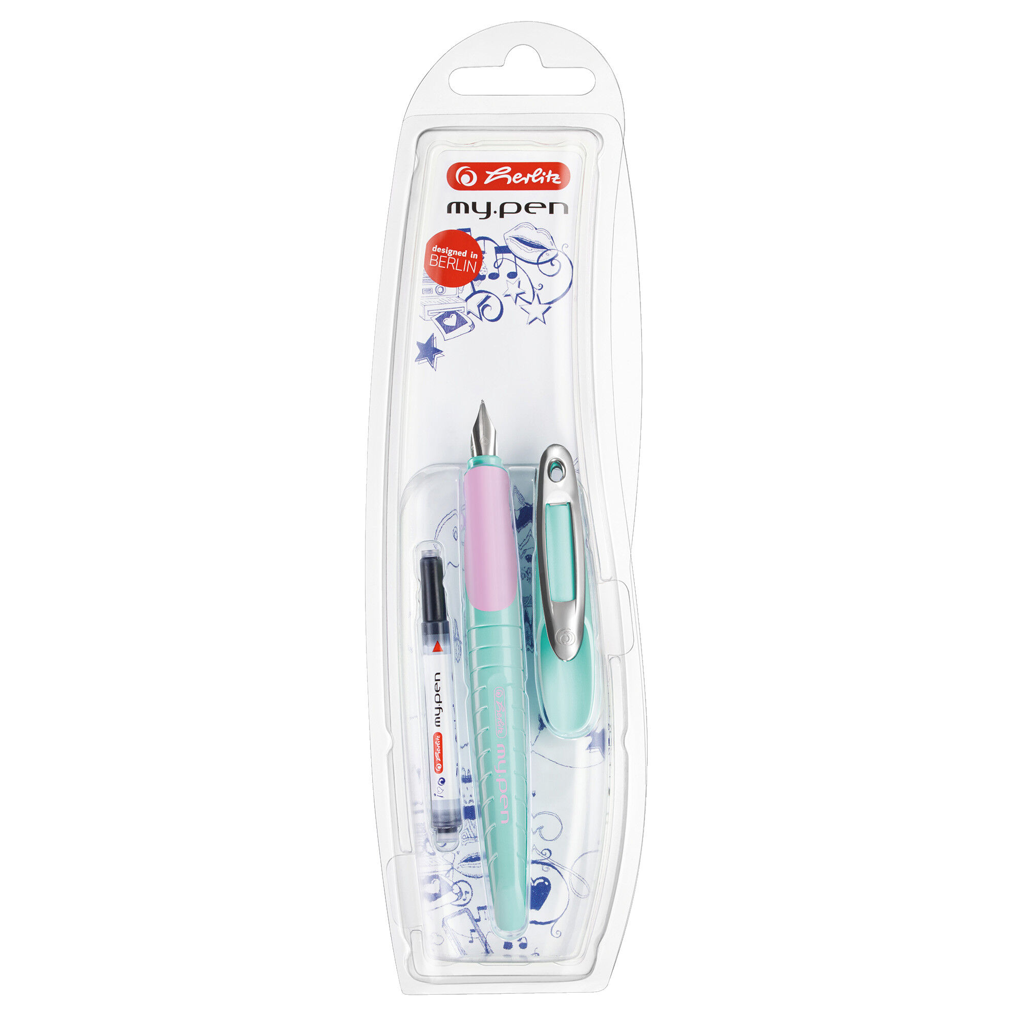 Pióro wieczne Herlitz my.pen  mięta-lila