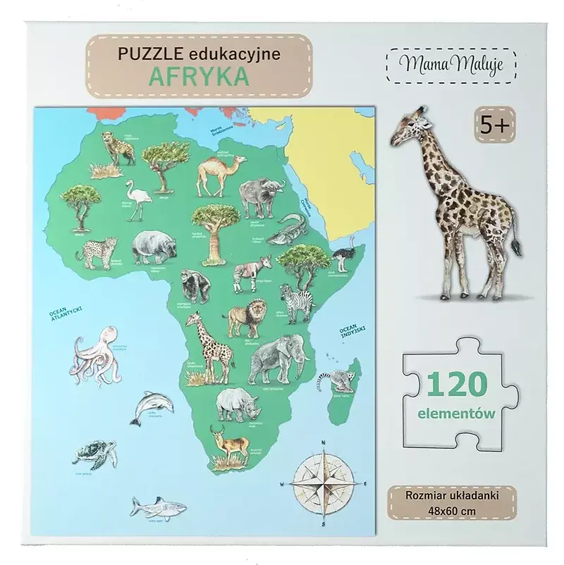 Puzzle 120 edukacyjne afryka