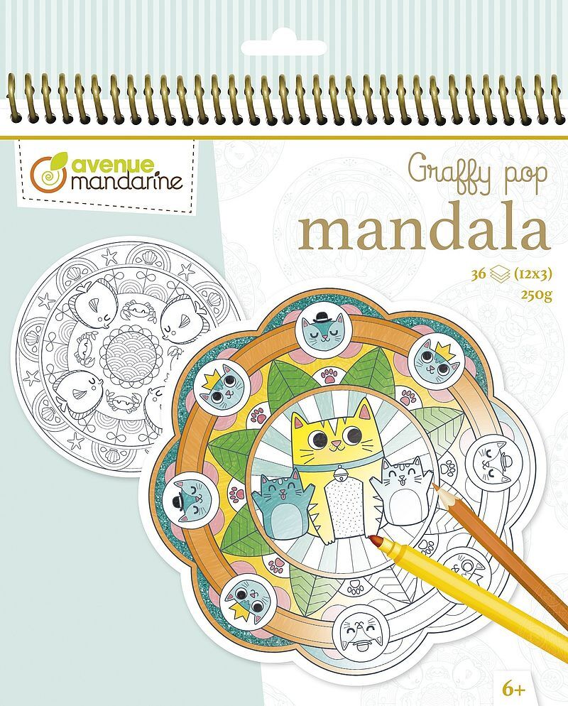 Kolorowanka graffy pop mandala zwierzęta