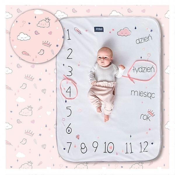 Foto-kocyk dusty pink
