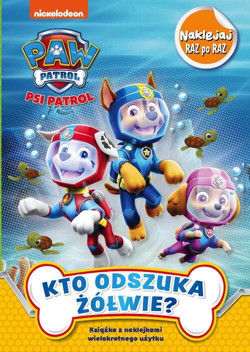Psi Patrol Naklejaj raz po raz Kto odszuka żółwie?