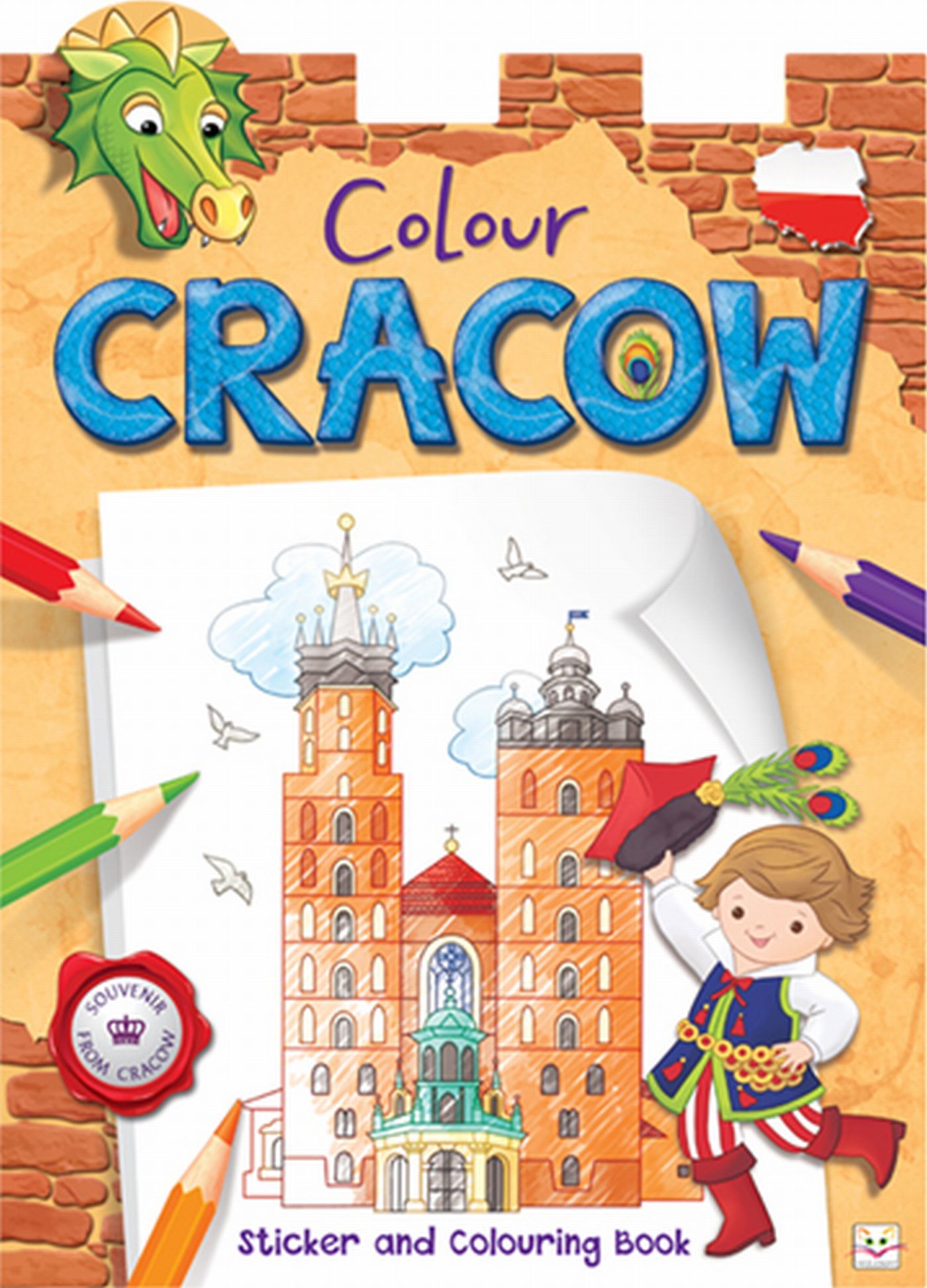 Colour Cracow. Sticker and Colouring Book for Children
