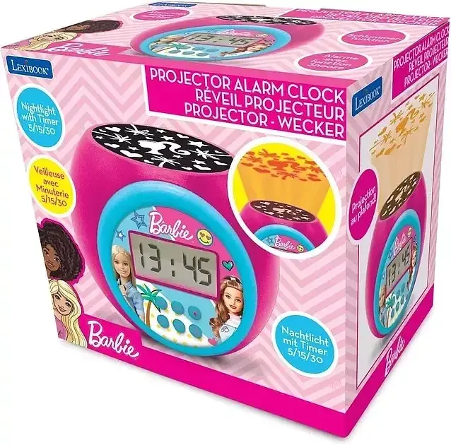 Budzik z projektorem barbie lexibook rl977bb