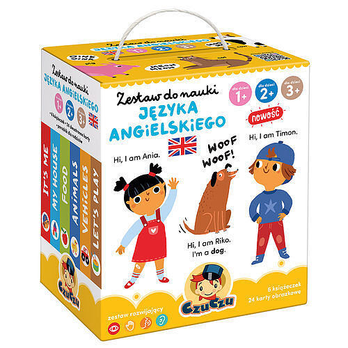 CzuCzu Zestaw do nauki języka angielskiego dla dzieci 1, 2, 3