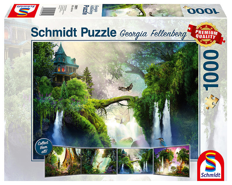 Puzzle 1000 Georgia Fellenberg Zaczarowany wodospad