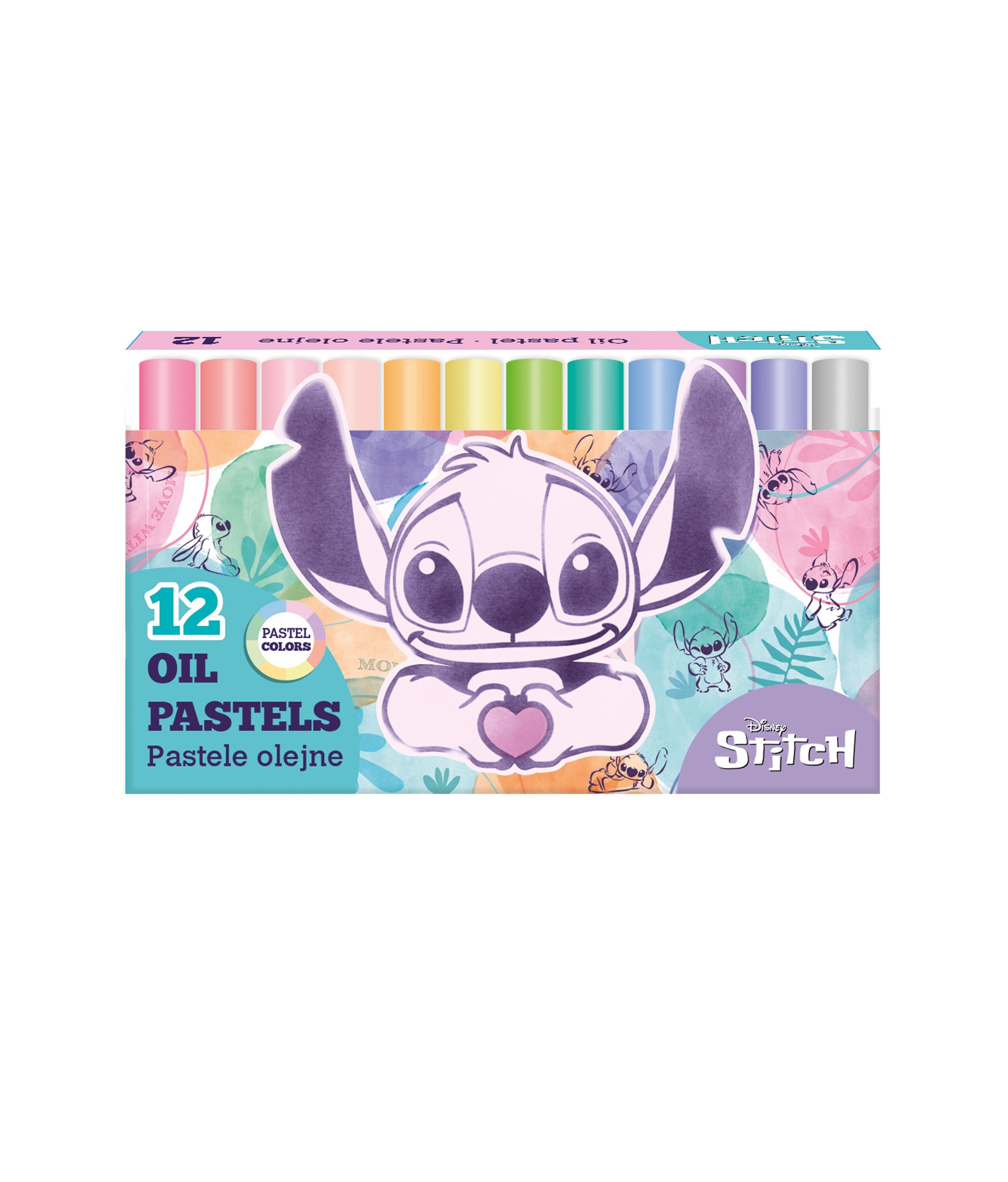 Pastele olejne Disney Fashion Stitch 12 kolorów