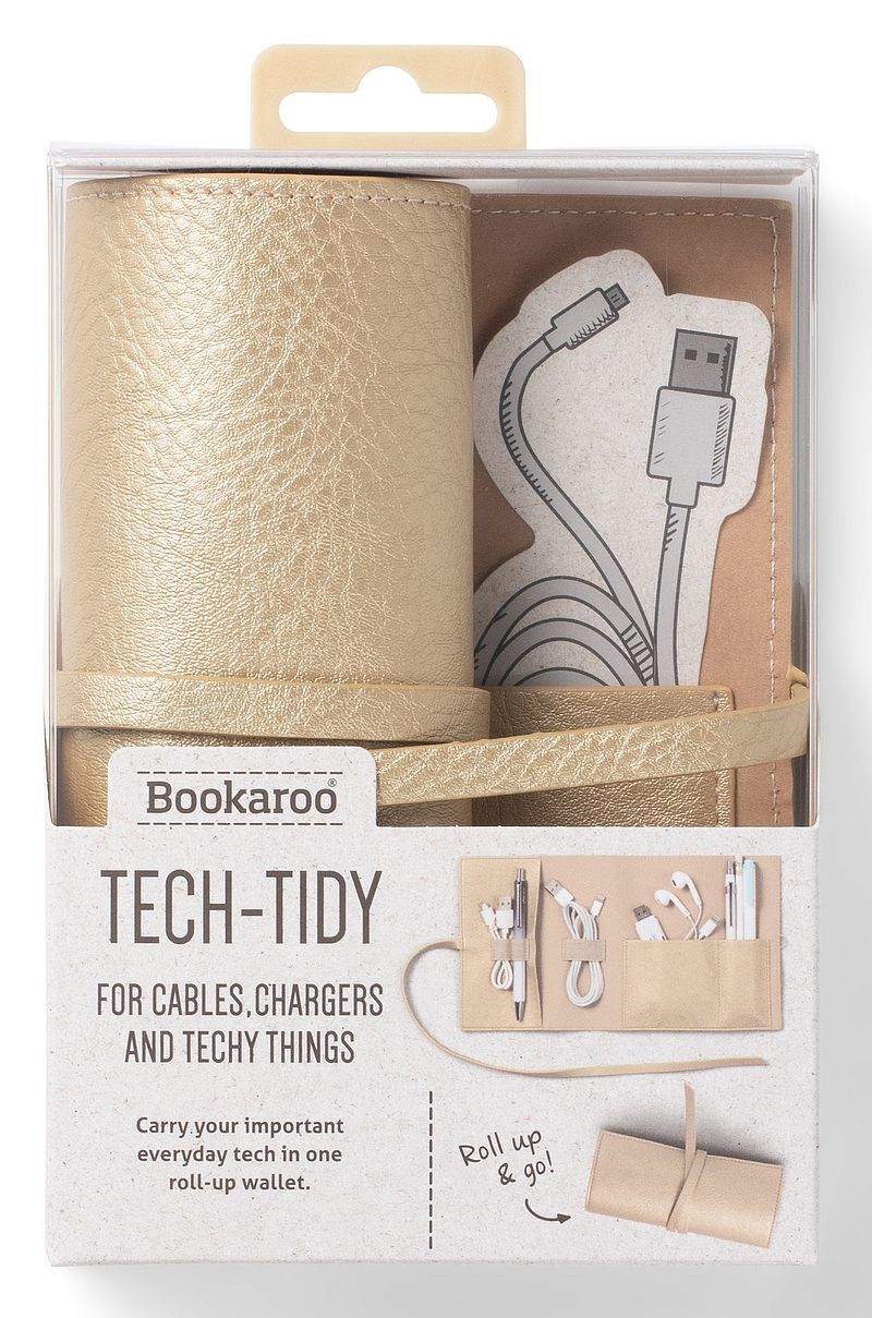 Organizer podróżny złoty bookaroo travel tech-tidy if