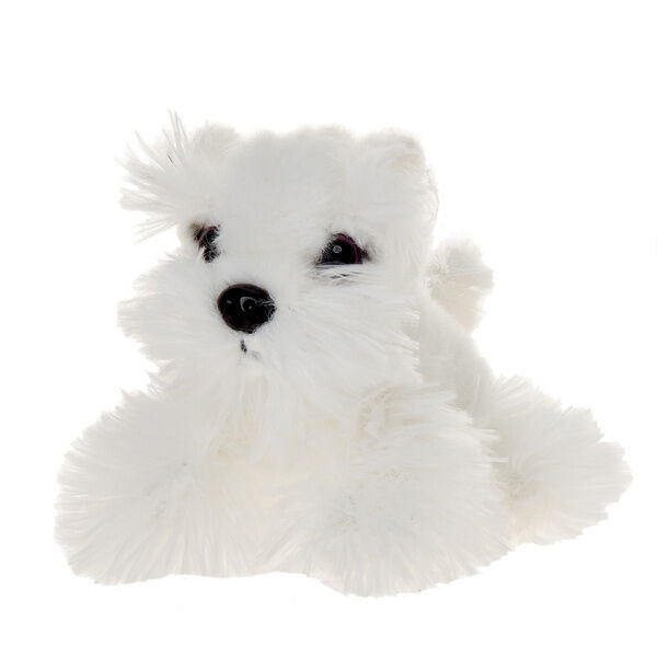 Maskotka Zoo Pies siedzący biały 13cm