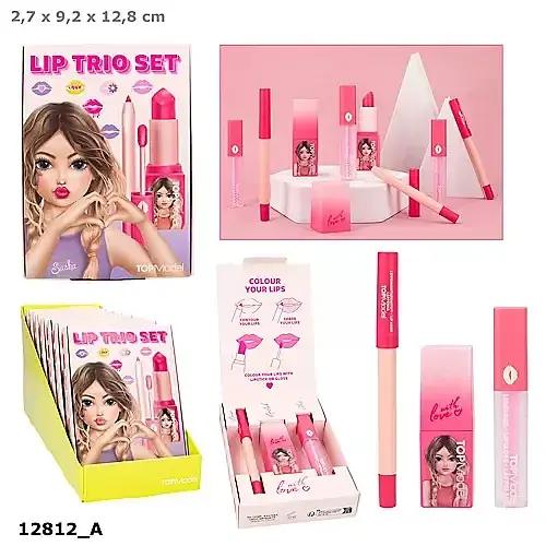 Zestaw do ust lip trio top model beauty&me 12812a