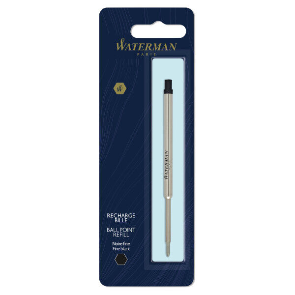 Wkład do długopisu Waterman standard czarny (F) 1 sztuka na blistrze 1964017