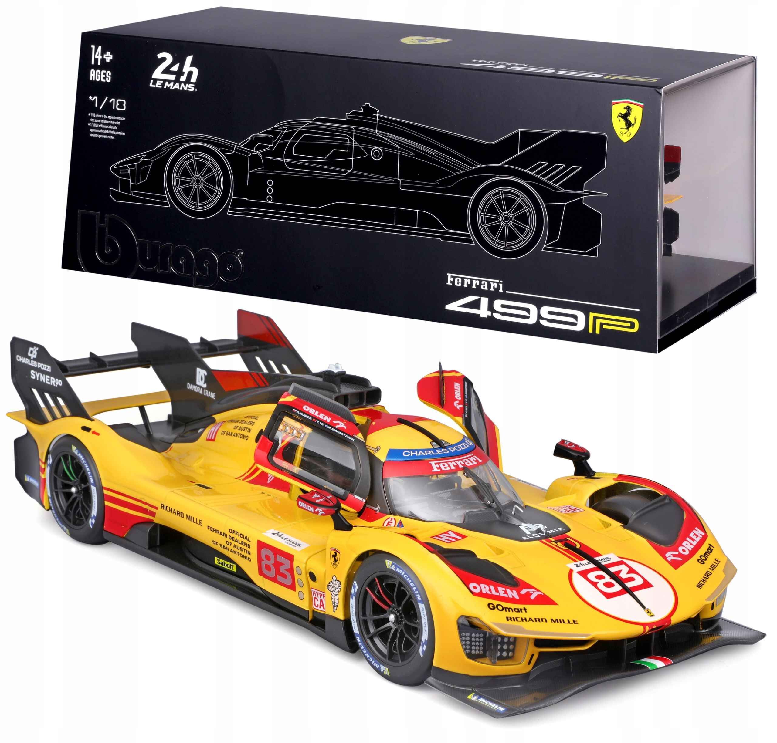 Bburago Model 1:18 Ferrari 499P Kubica LMH FIA WEC 24h Le MansBburago 18-16313