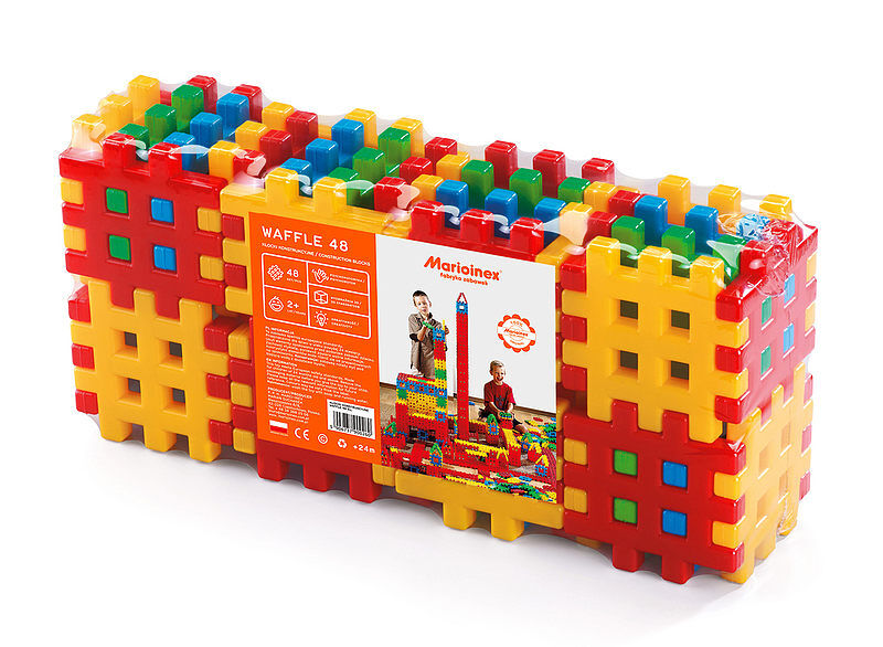 Klocki konstrukcyjne waffle 48 kostka