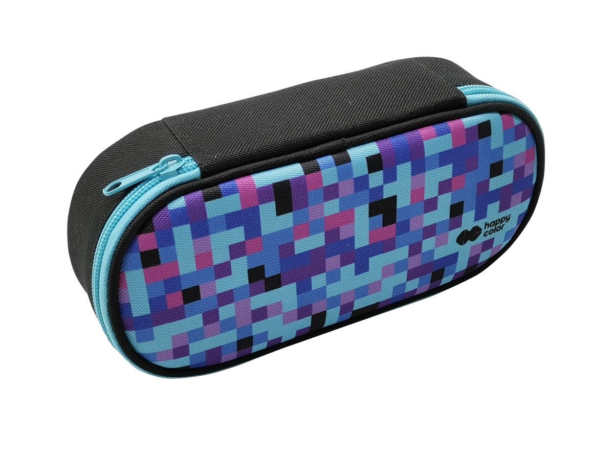 Piórnik saszetka z zamkiem i klapką wewnętrzną PIXI blue Happy Color