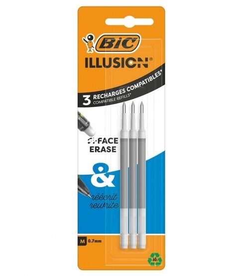 Wkład Bic Gel-Ocity Illusion - czarny, 3 szt.